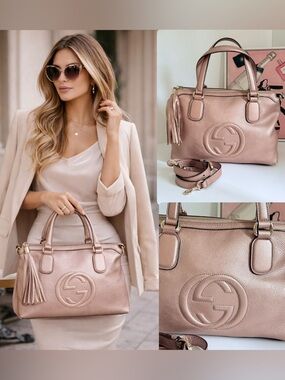 Gucci SOHO "JAPAN EXCLUSIVE "GG interlock pink Metallic 💕